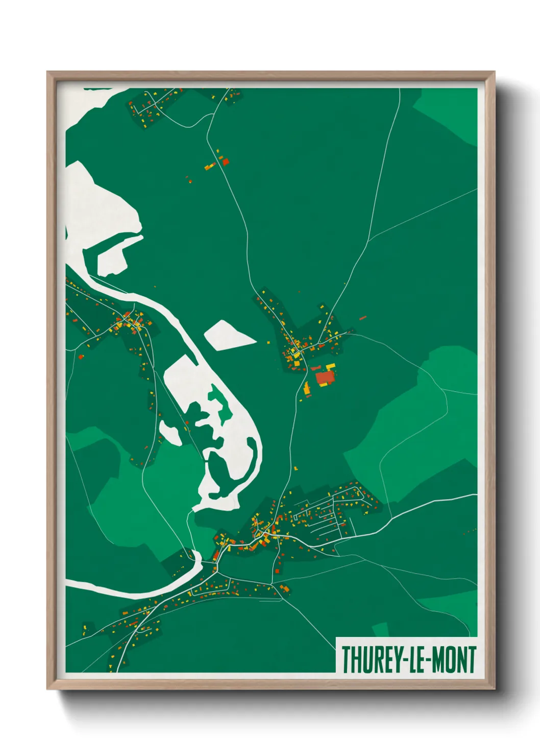 Une affiche de carte sur Thurey-le-Mont