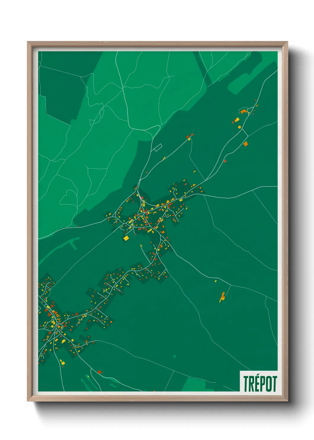 Une affiche de carte sur Trépot