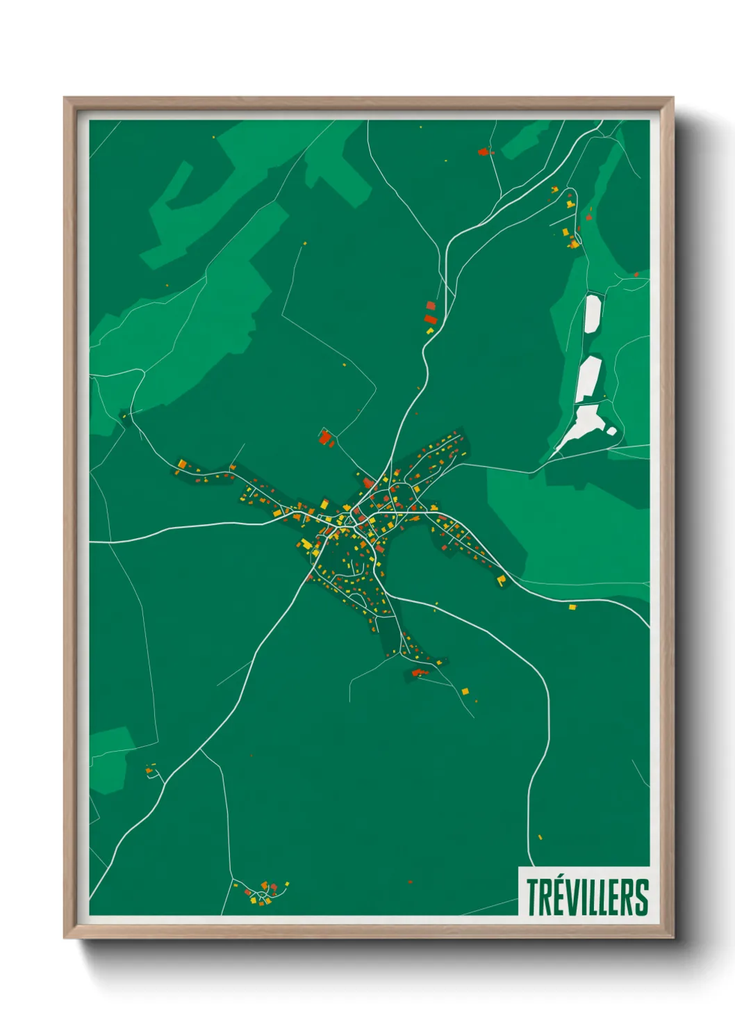 Une affiche de carte sur Trévillers