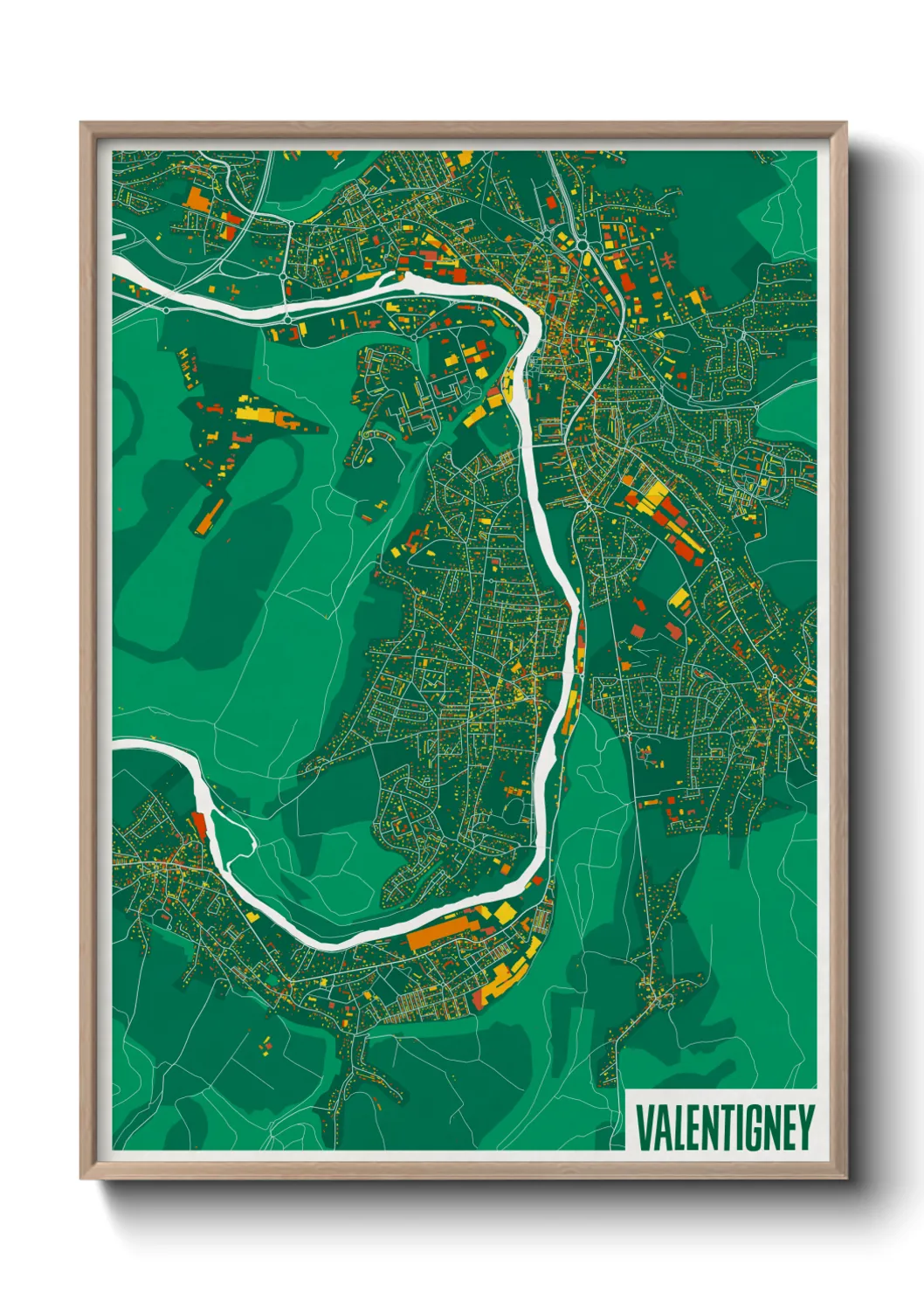 Une affiche de carte sur Valentigney