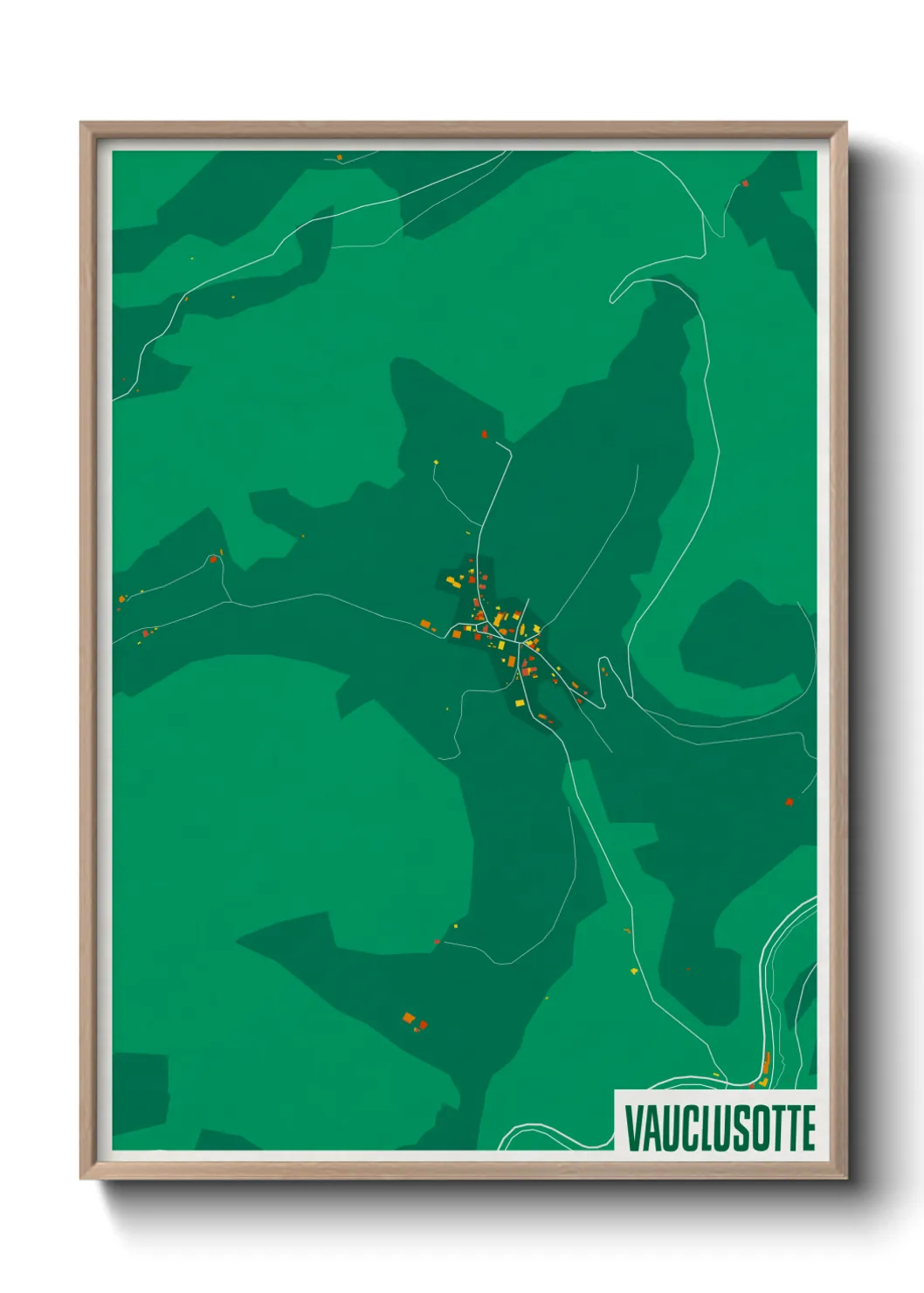 Une affiche de carte sur Vauclusotte