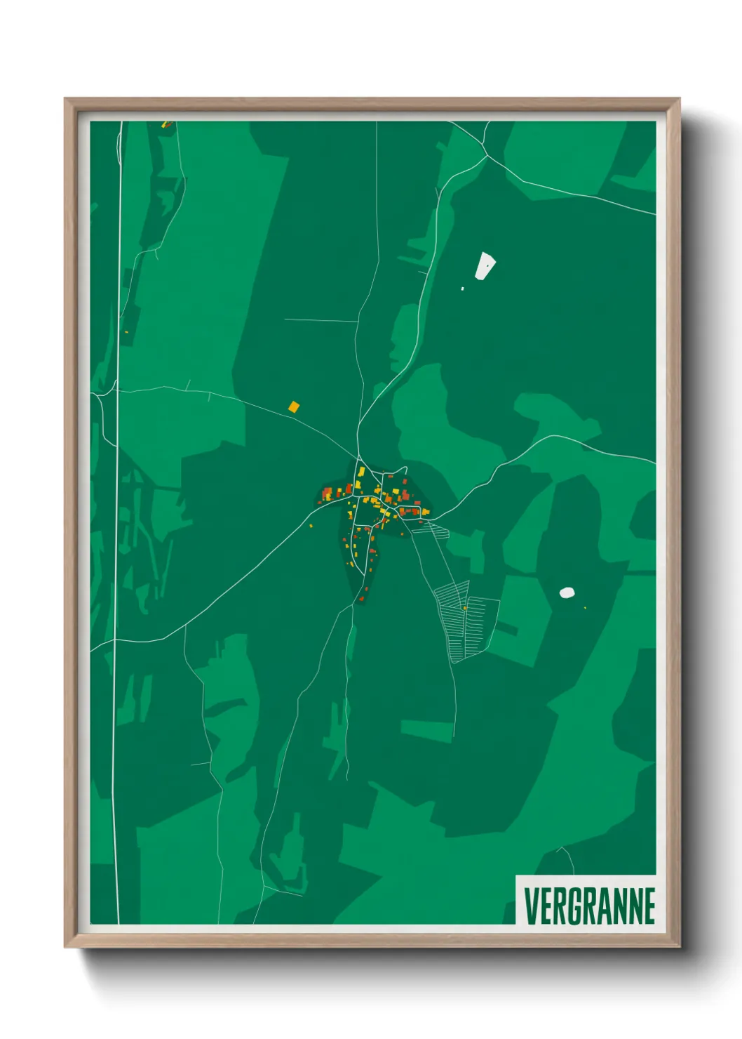 Une affiche de carte sur Vergranne