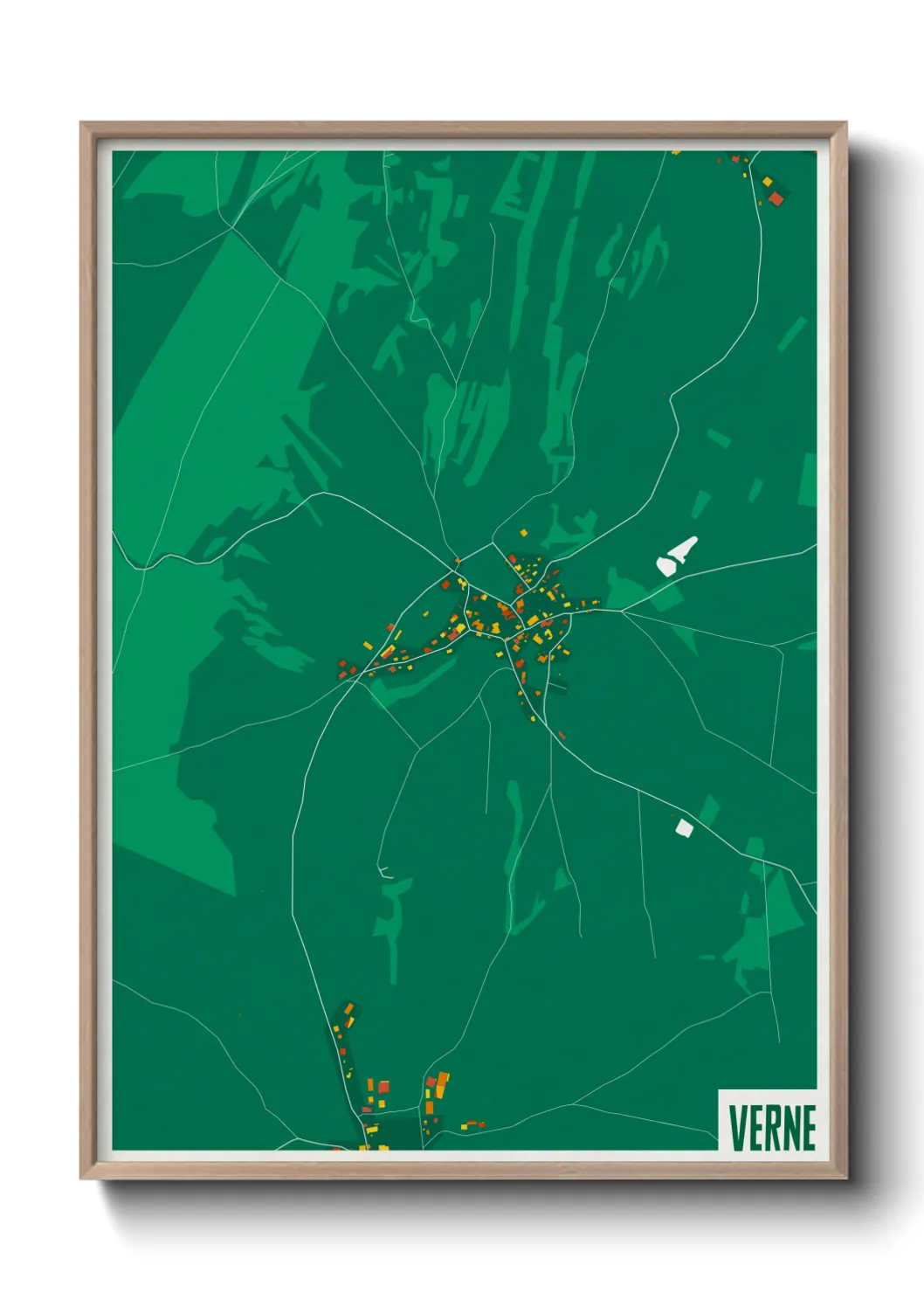 Une affiche de carte sur Verne