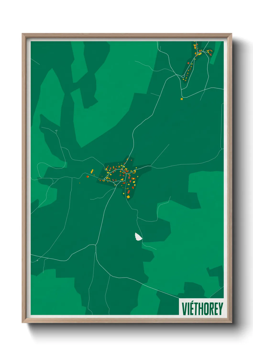 Une affiche de carte sur Viéthorey