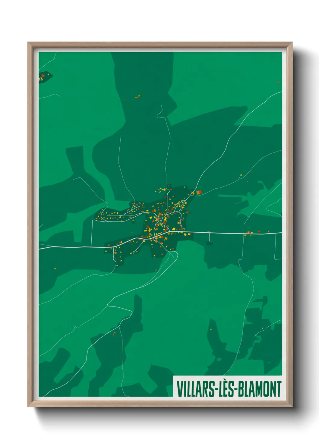 Une affiche de carte sur Villars-lès-Blamont