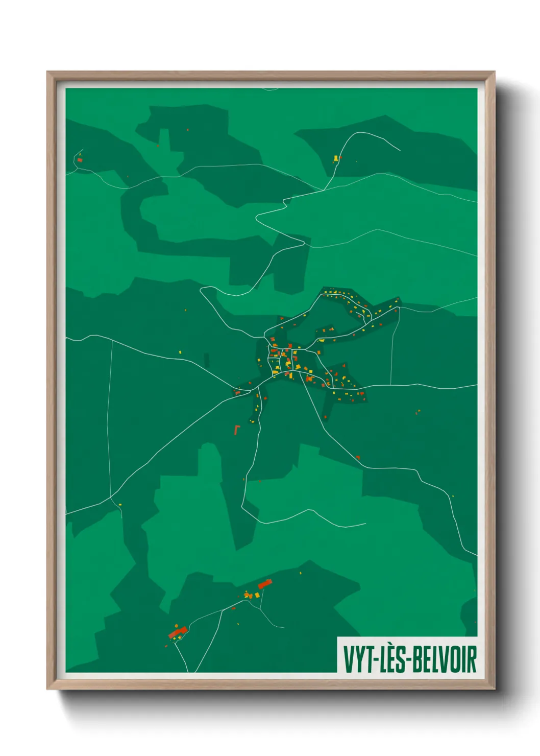 Une affiche de carte sur Vyt-lès-Belvoir