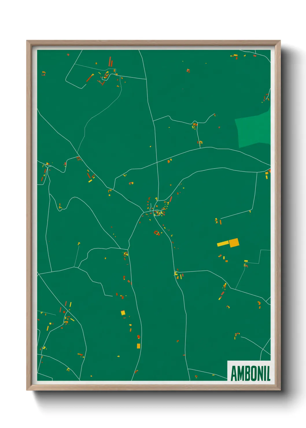 Une affiche de carte sur Ambonil
