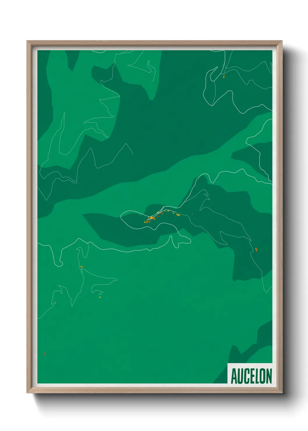 Une affiche de carte sur Aucelon