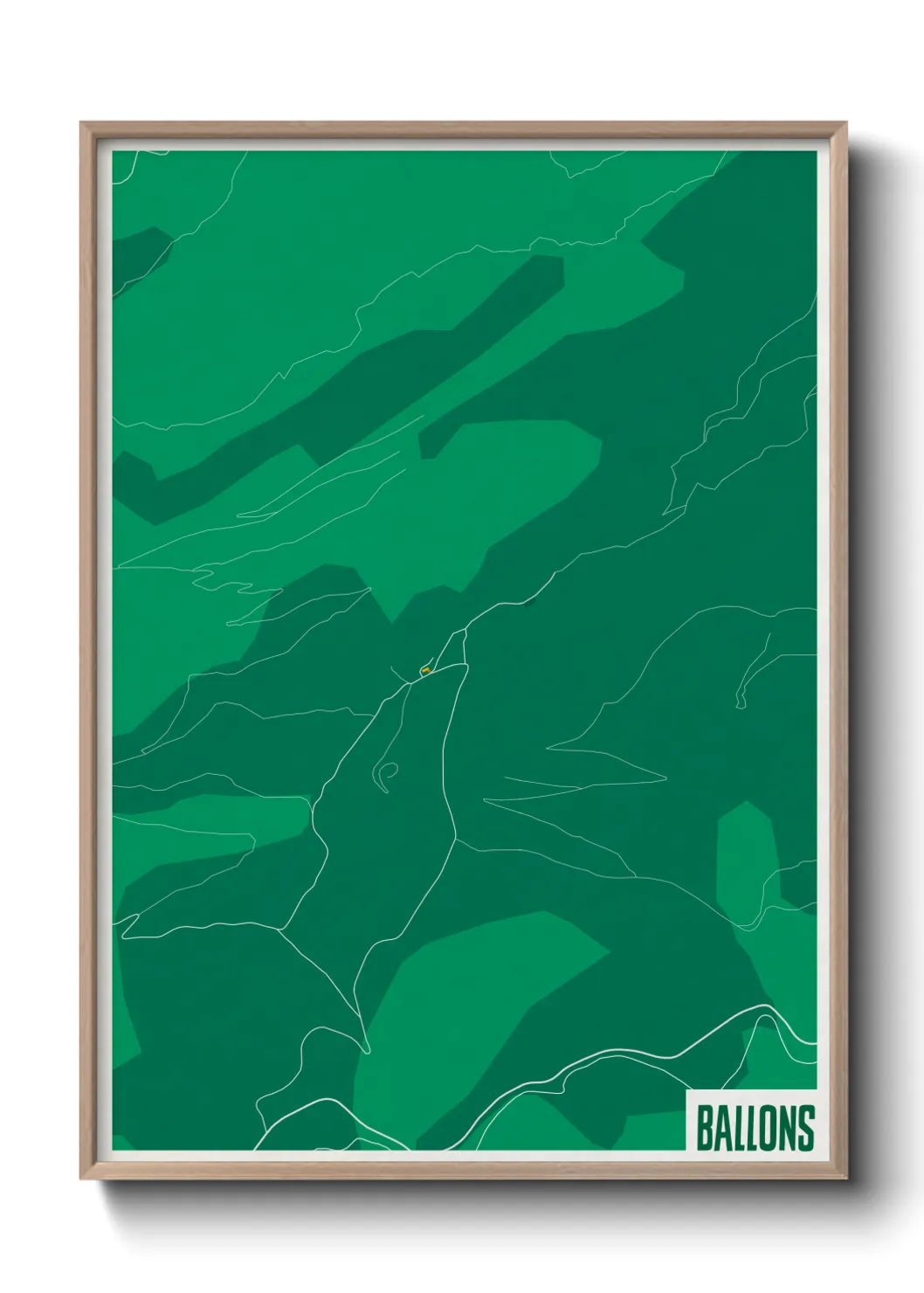 Une affiche de carte sur Ballons