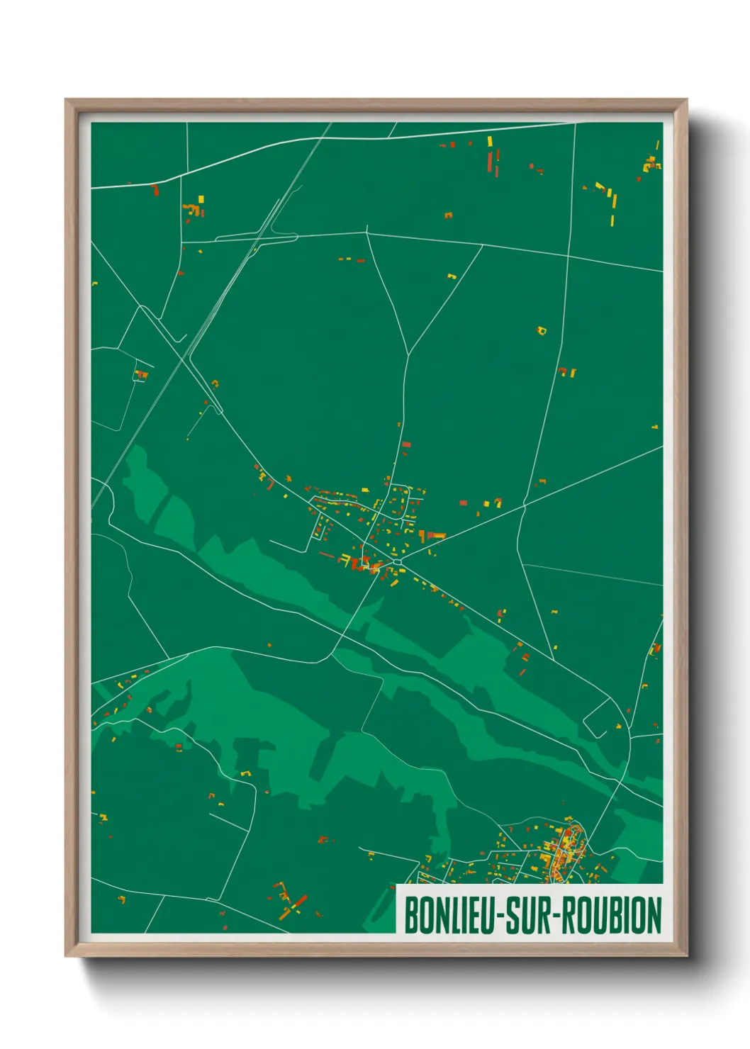 Un poster carteBonlieu-sur-Roubion