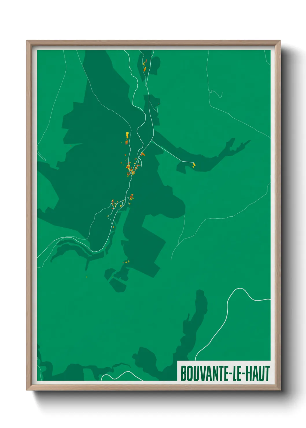 Une affiche de carte sur Bouvante-le-Haut