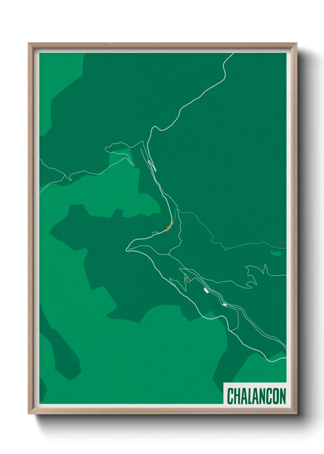 Une affiche de carte sur Chalancon