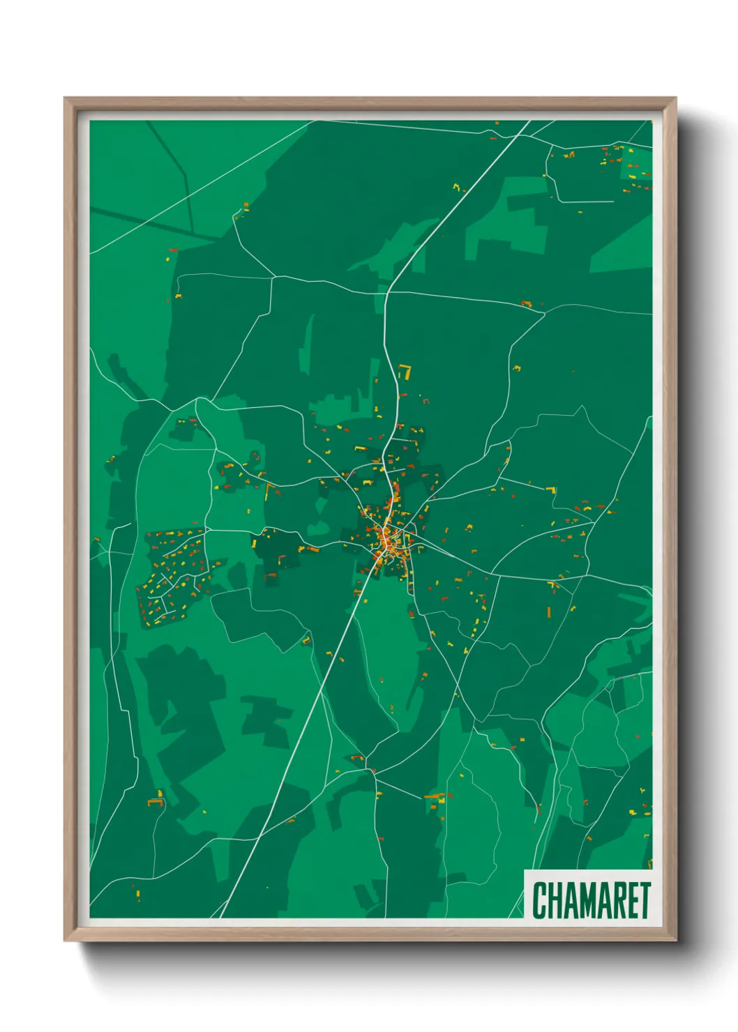 Une affiche de carte sur Chamaret
