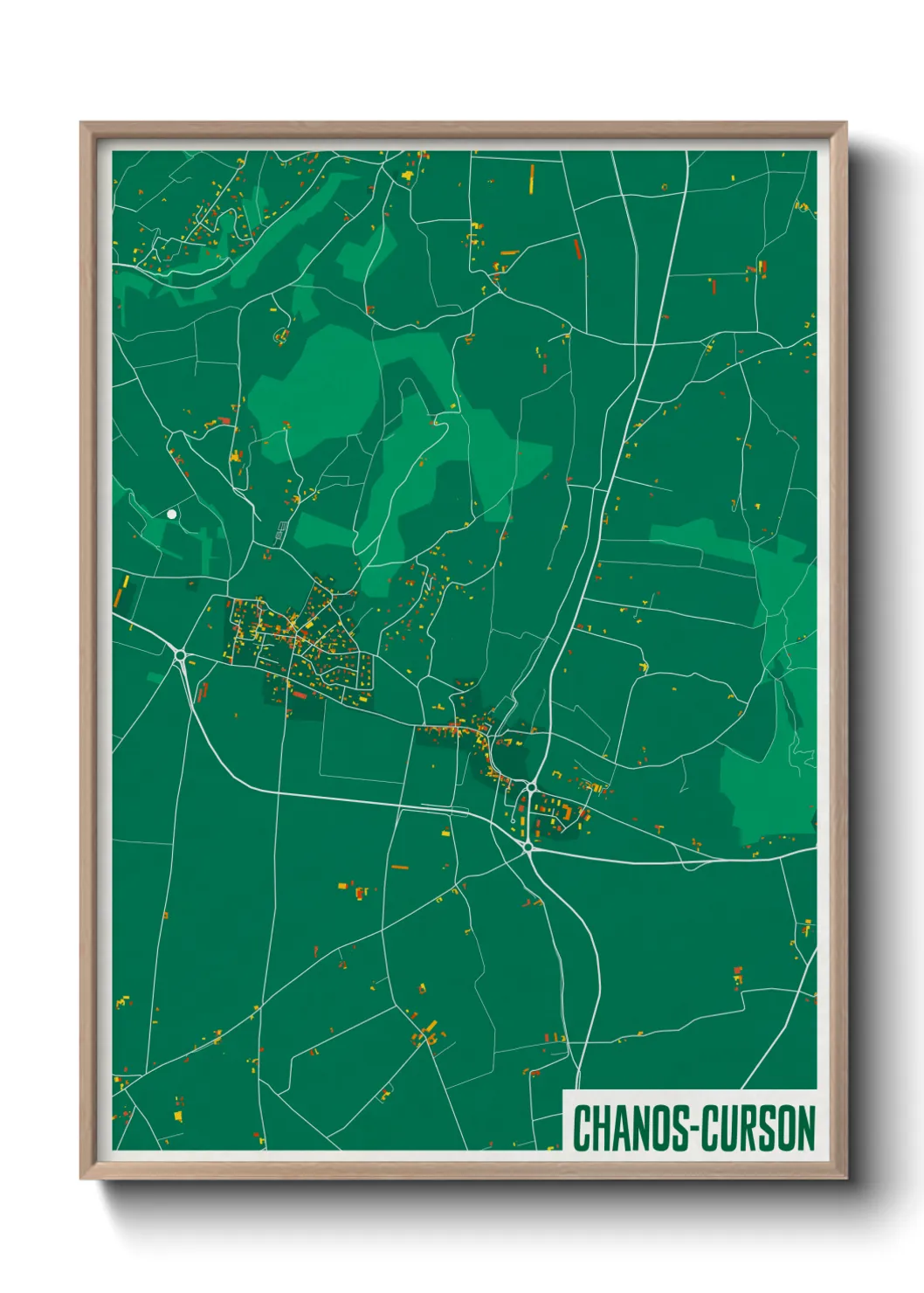 Une affiche de carte sur Chanos-Curson