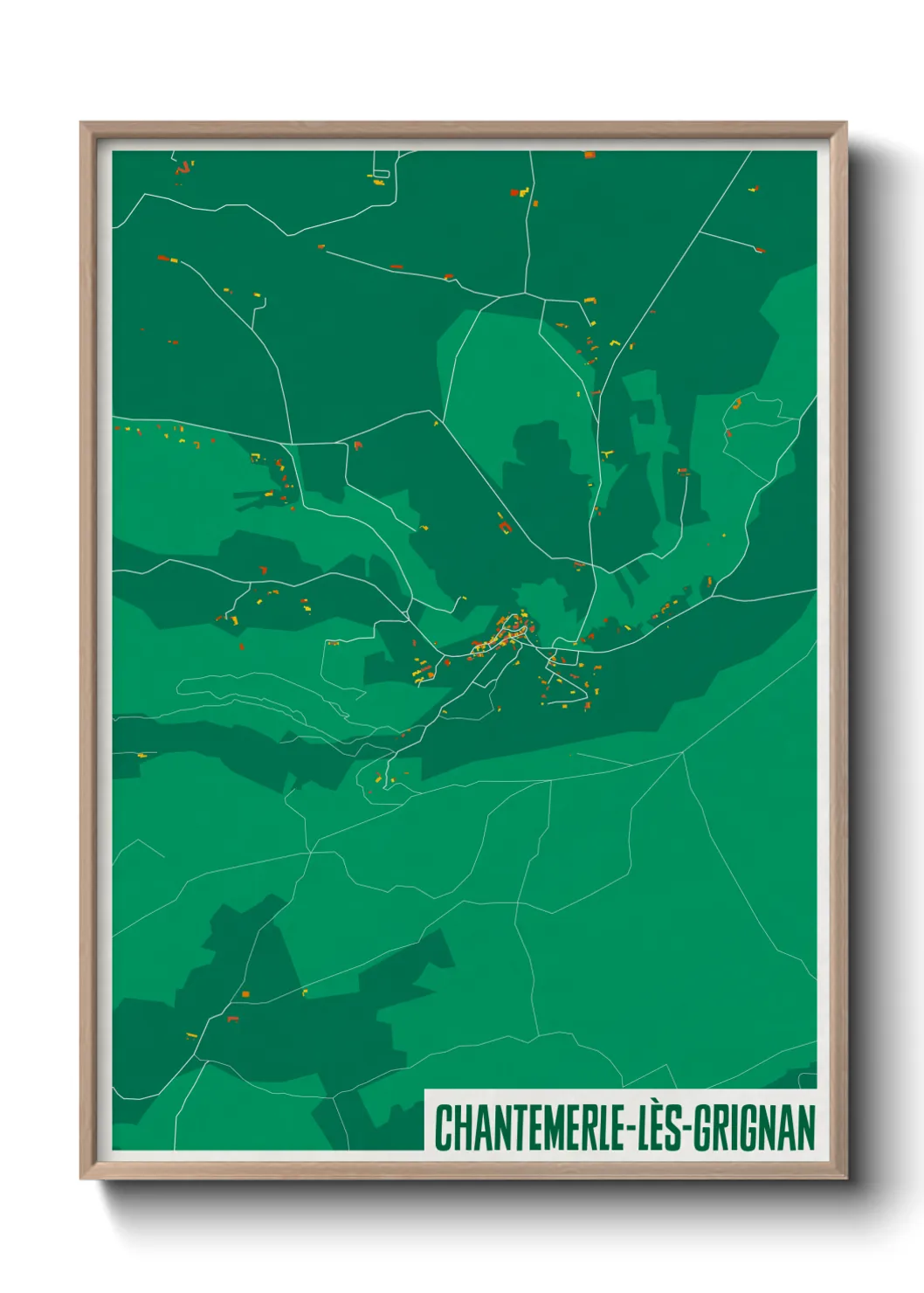 Une affiche de carte sur Chantemerle-lès-Grignan