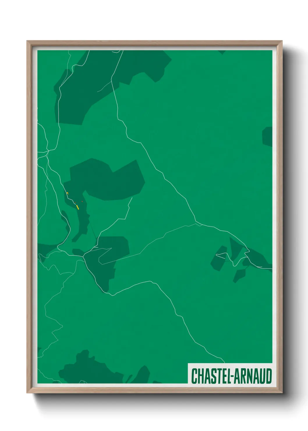 Une affiche de carte sur Chastel-Arnaud