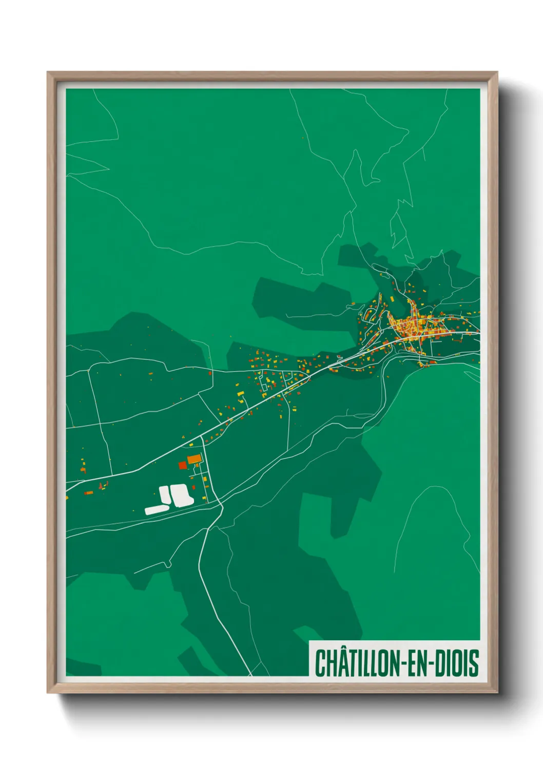 Un poster carteChâtillon-en-Diois