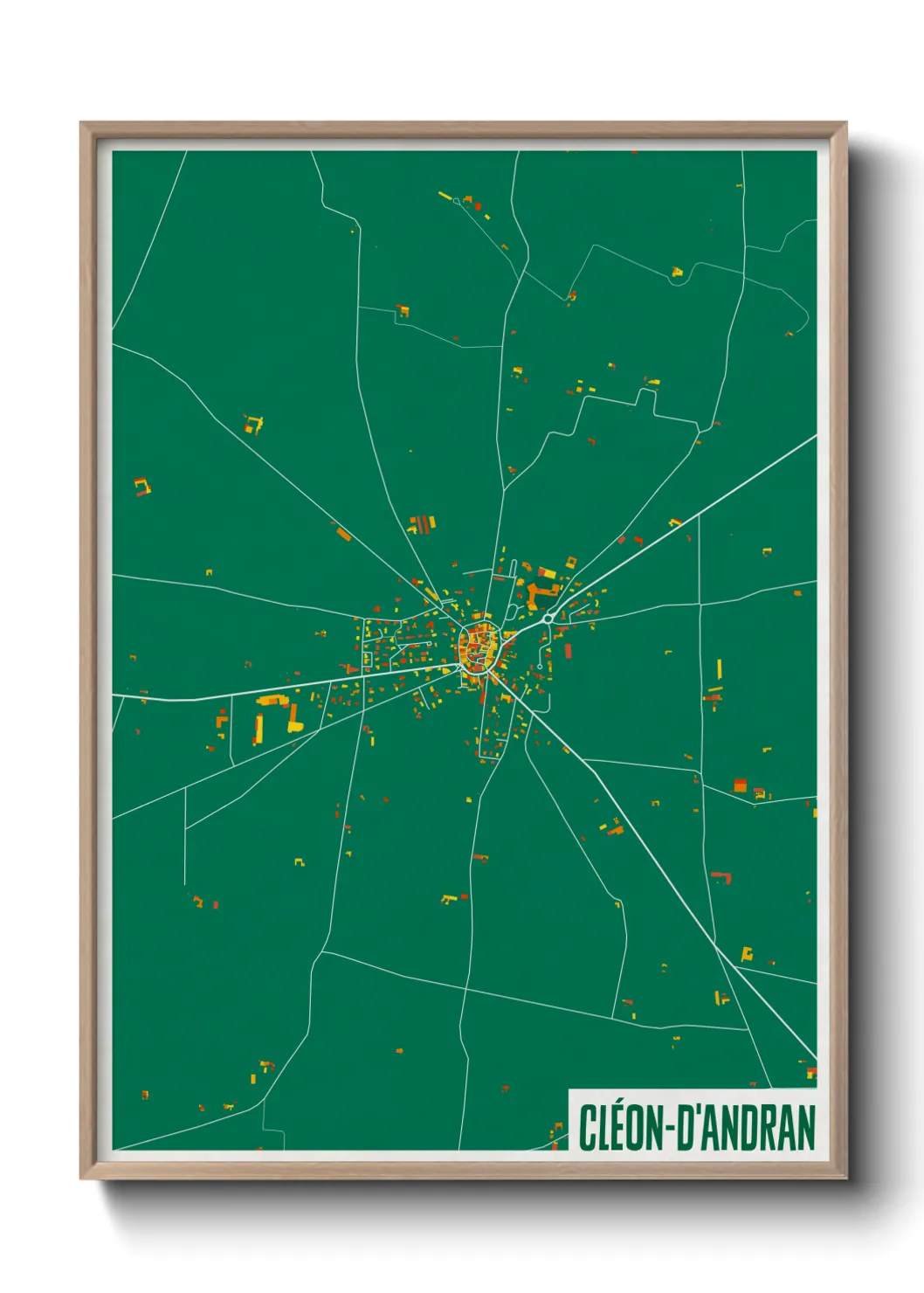 Une affiche de carte sur Cléon-d'Andran