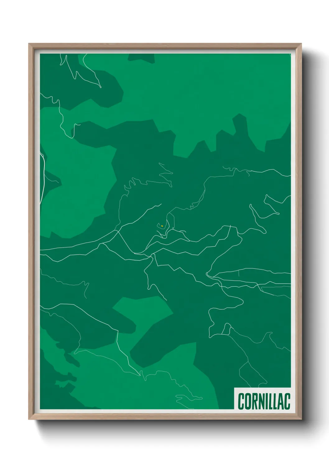 Une affiche de carte sur Cornillac