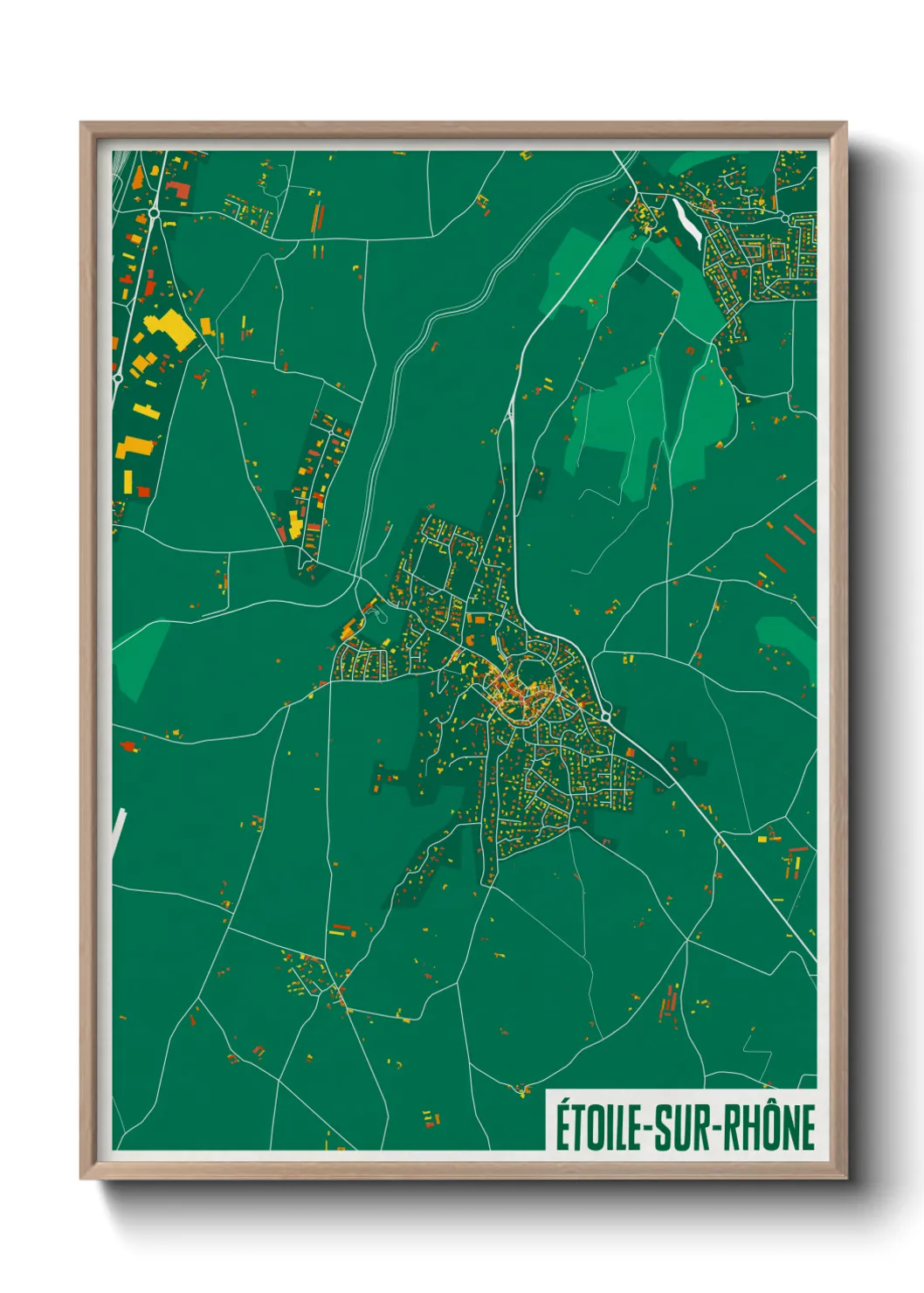 Une affiche de carte sur Étoile-sur-Rhône