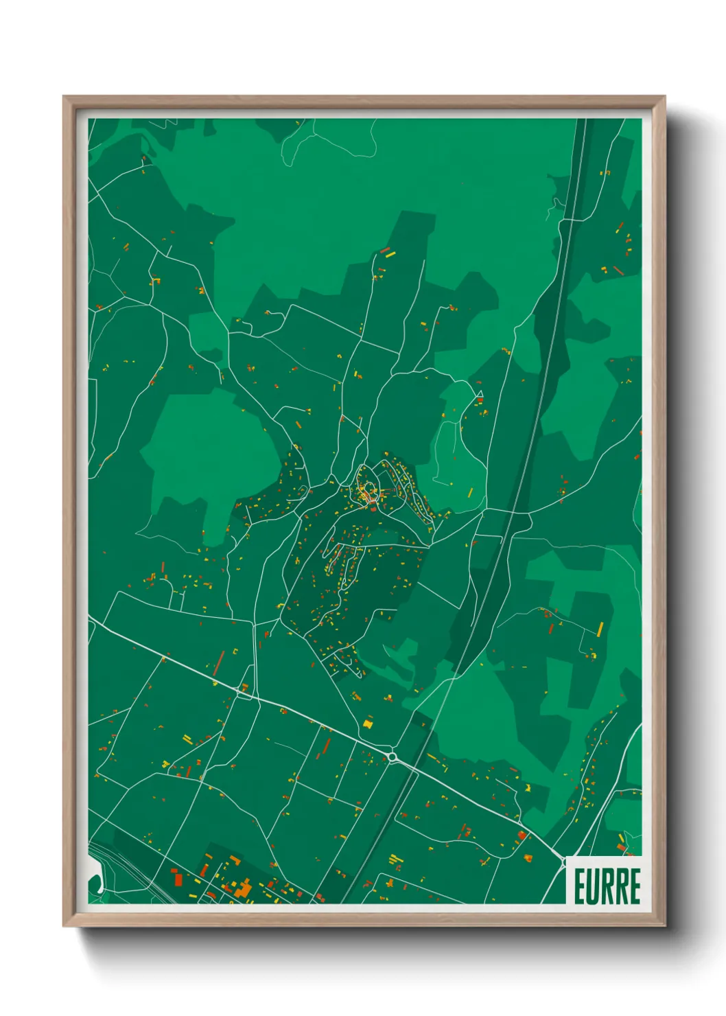 Une affiche de carte sur Eurre