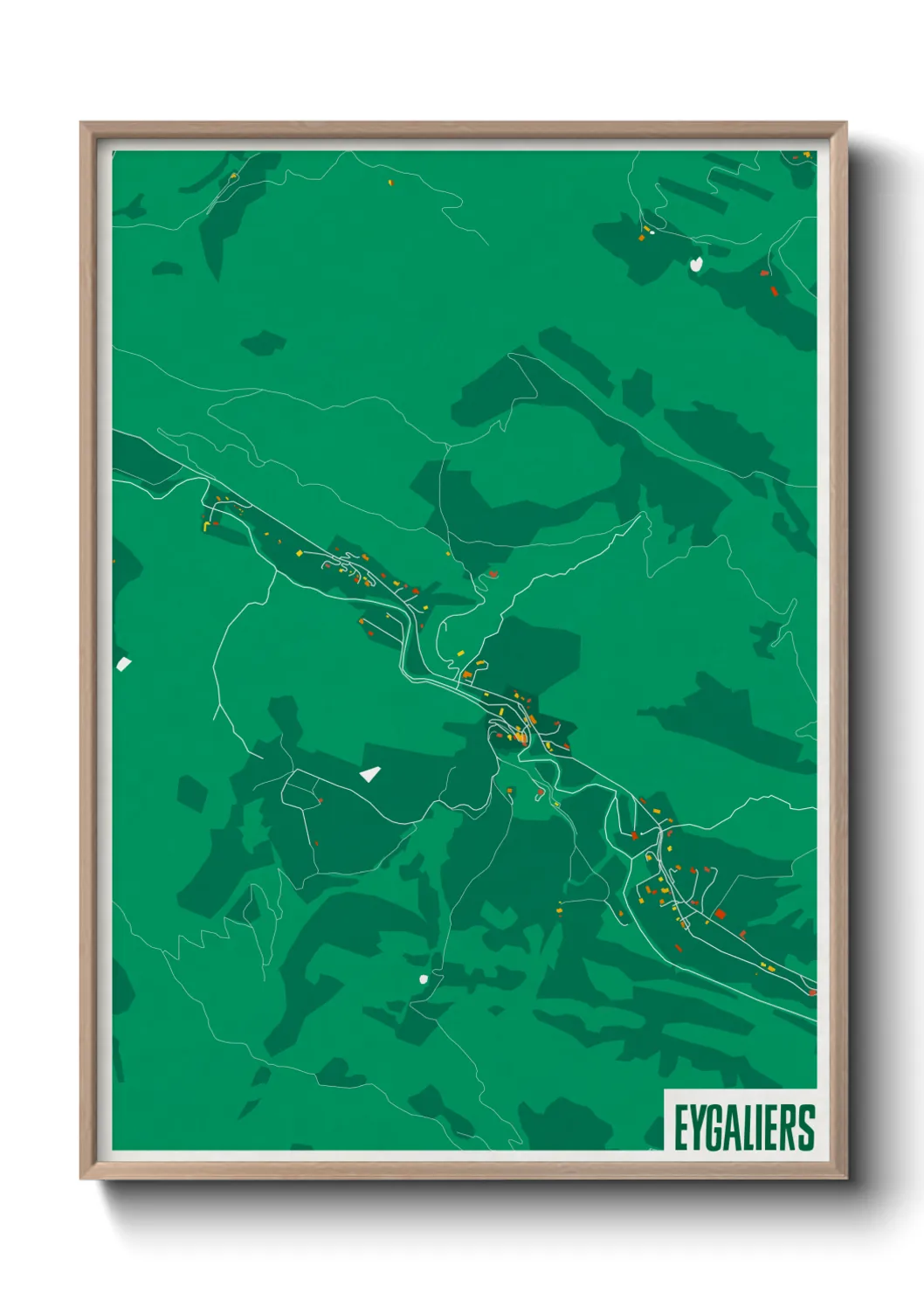 Une affiche de carte sur Eygaliers