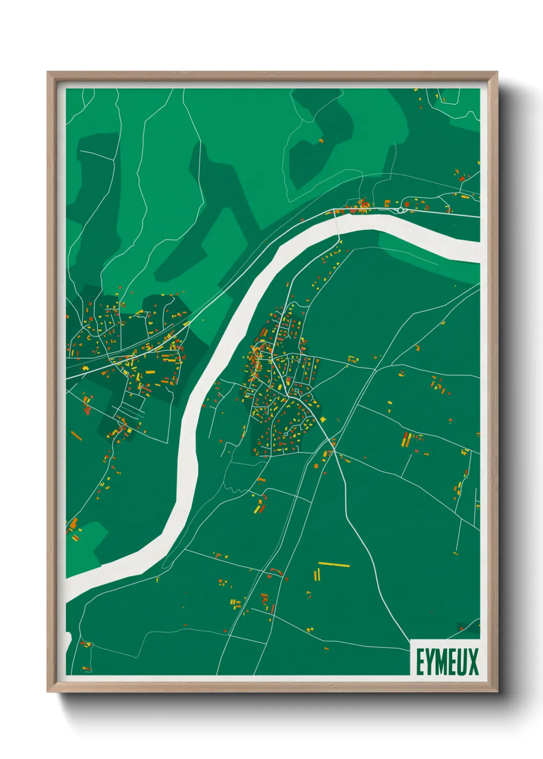 Une affiche de carte sur Eymeux