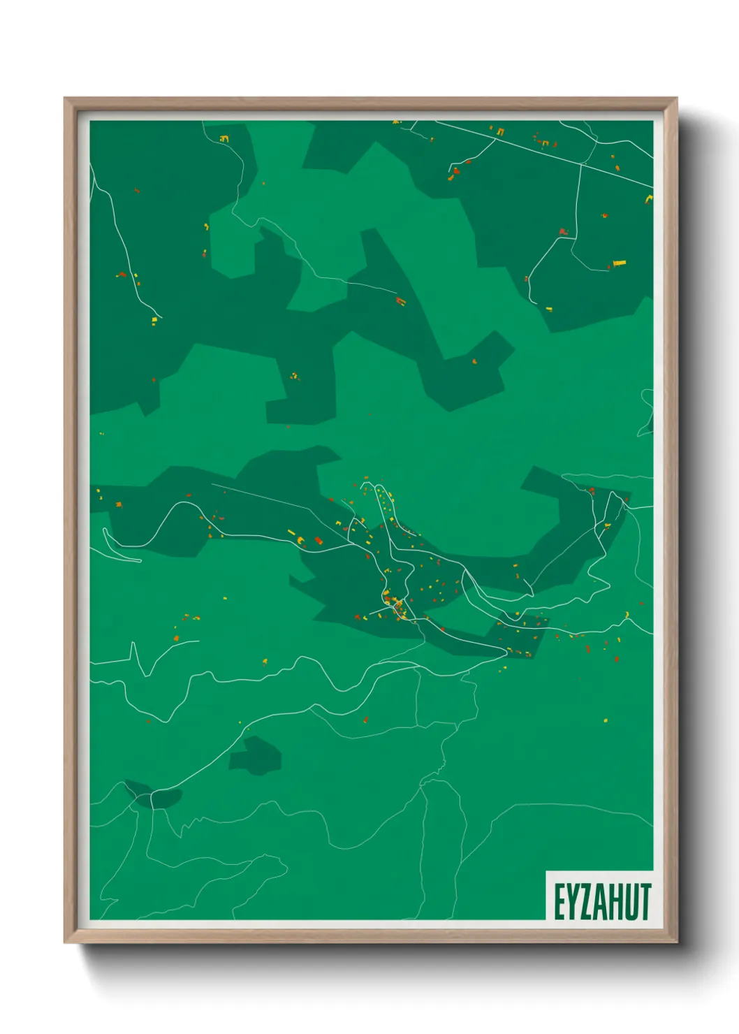 Une affiche de carte sur Eyzahut