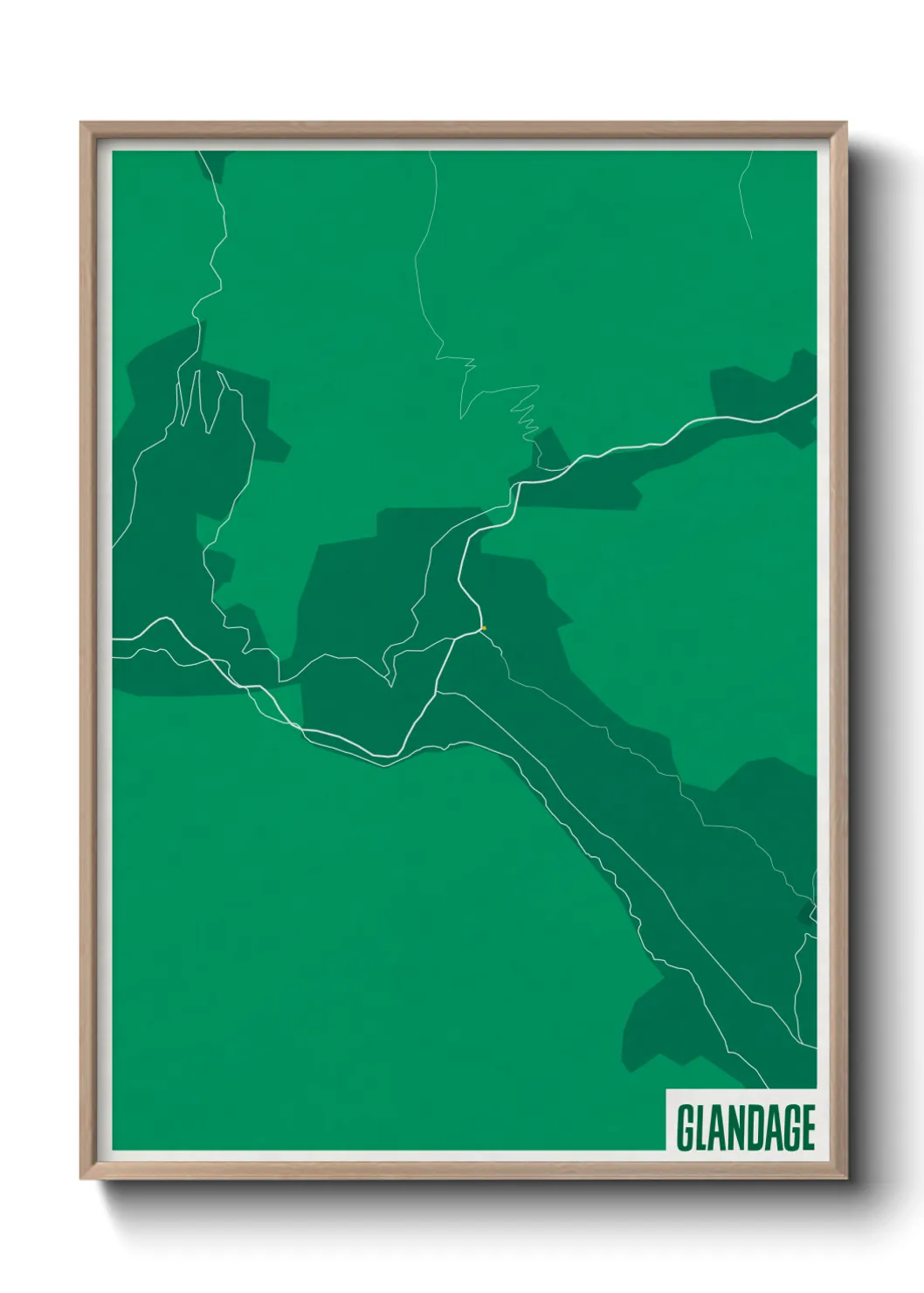 Une affiche de carte sur Glandage