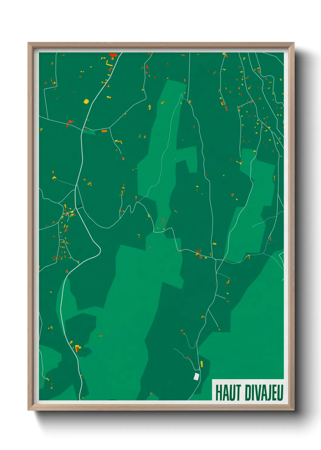 Une affiche de carte sur Haut Divajeu