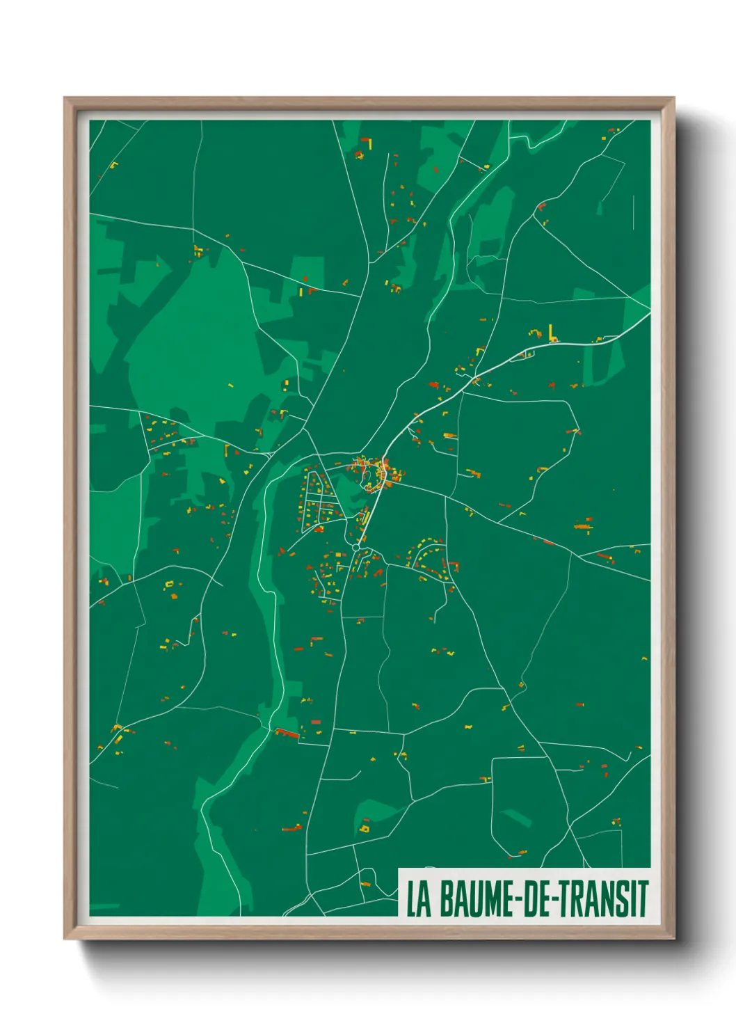 Une affiche de carte sur La Baume-de-Transit
