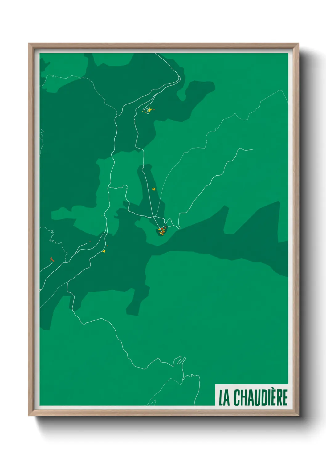 Une affiche de carte sur La Chaudière