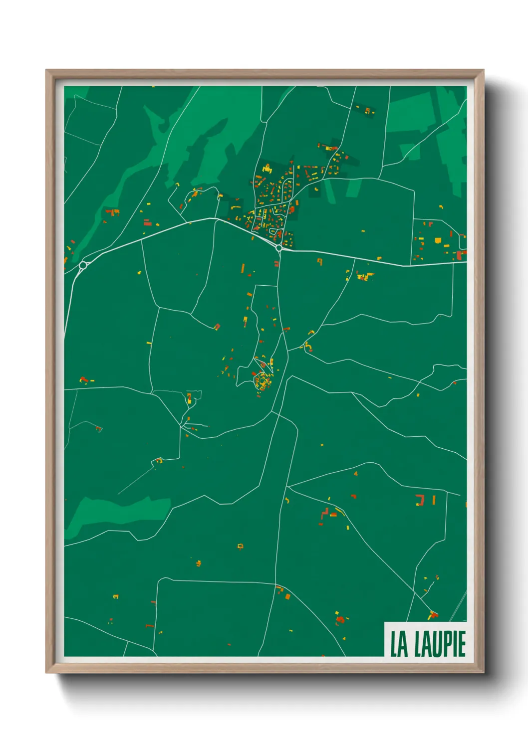 Une affiche de carte sur La Laupie