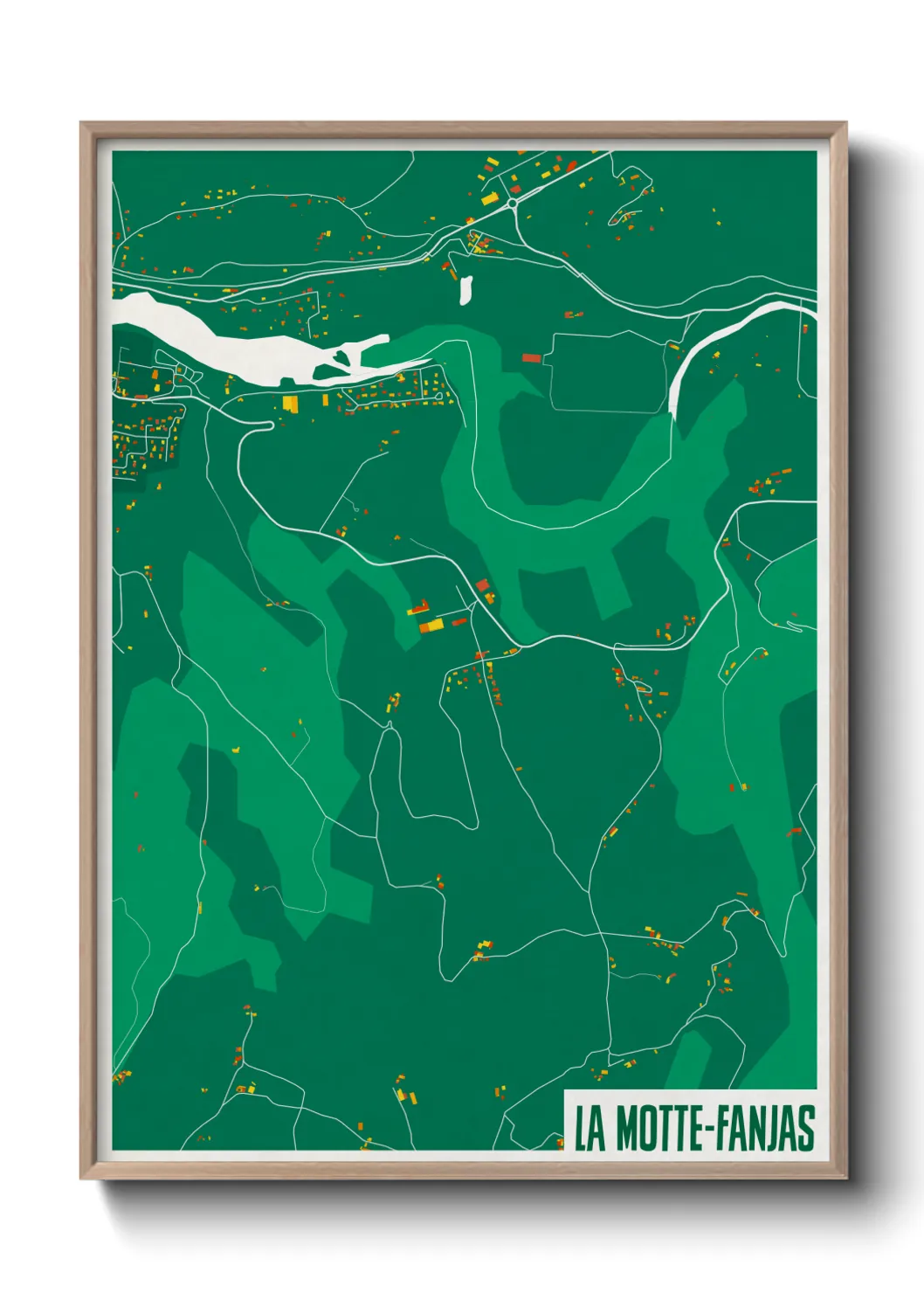 Une affiche de carte sur La Motte-Fanjas