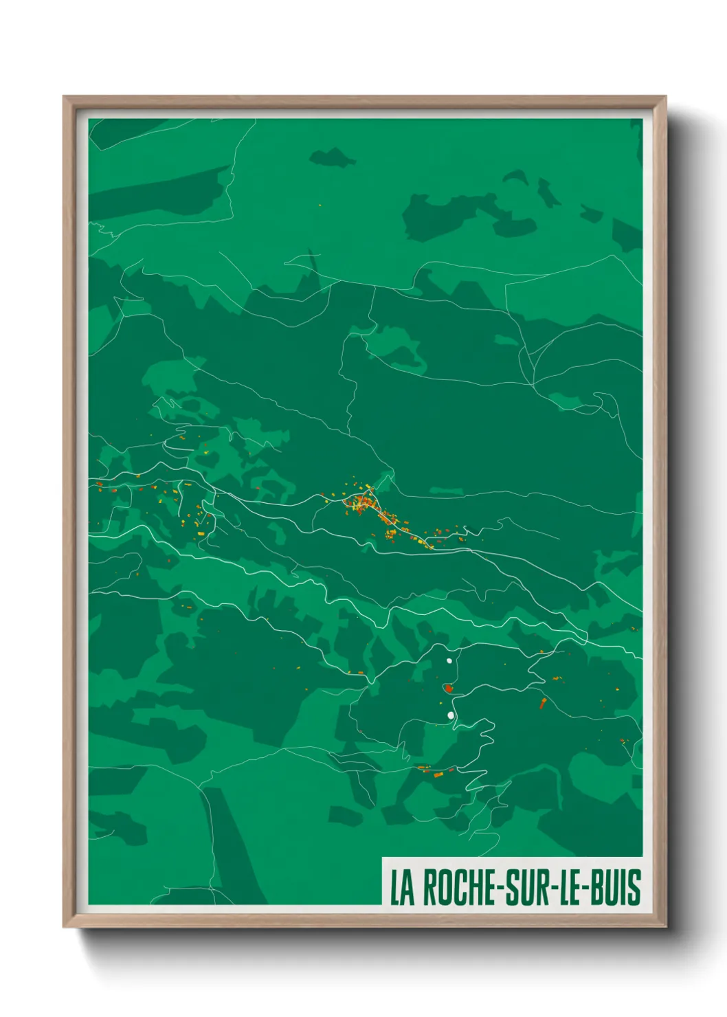 Une affiche de carte sur La Roche-sur-le-Buis