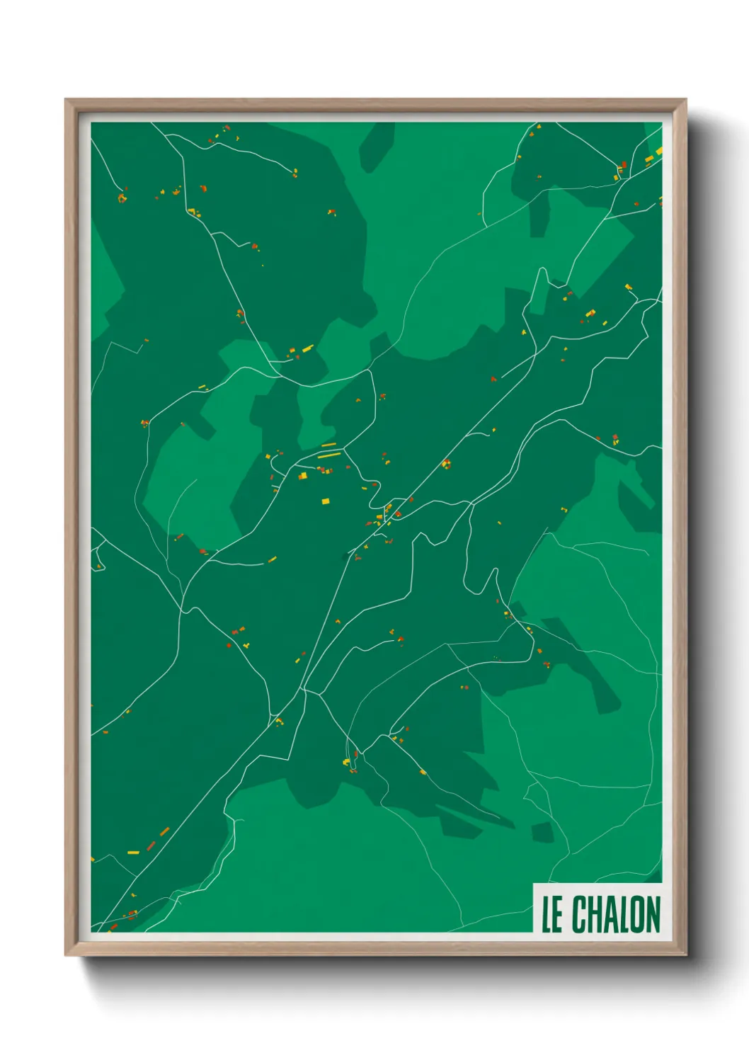 Une affiche de carte sur Le Chalon