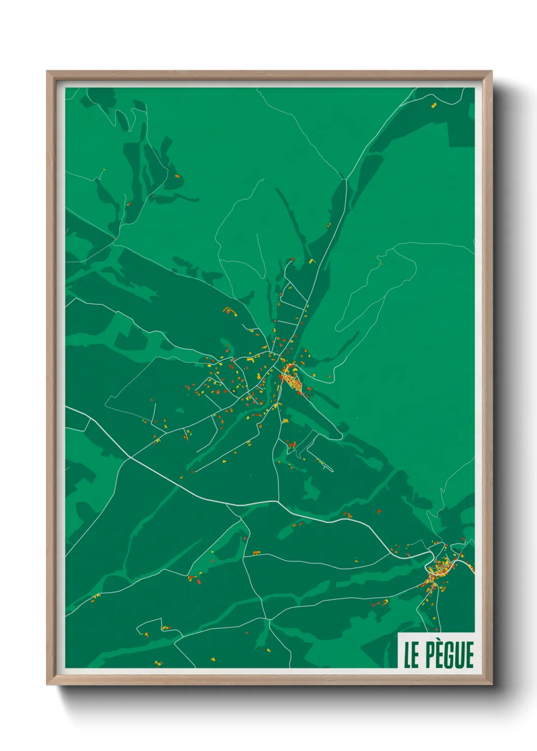 Une affiche de carte sur Le Pègue