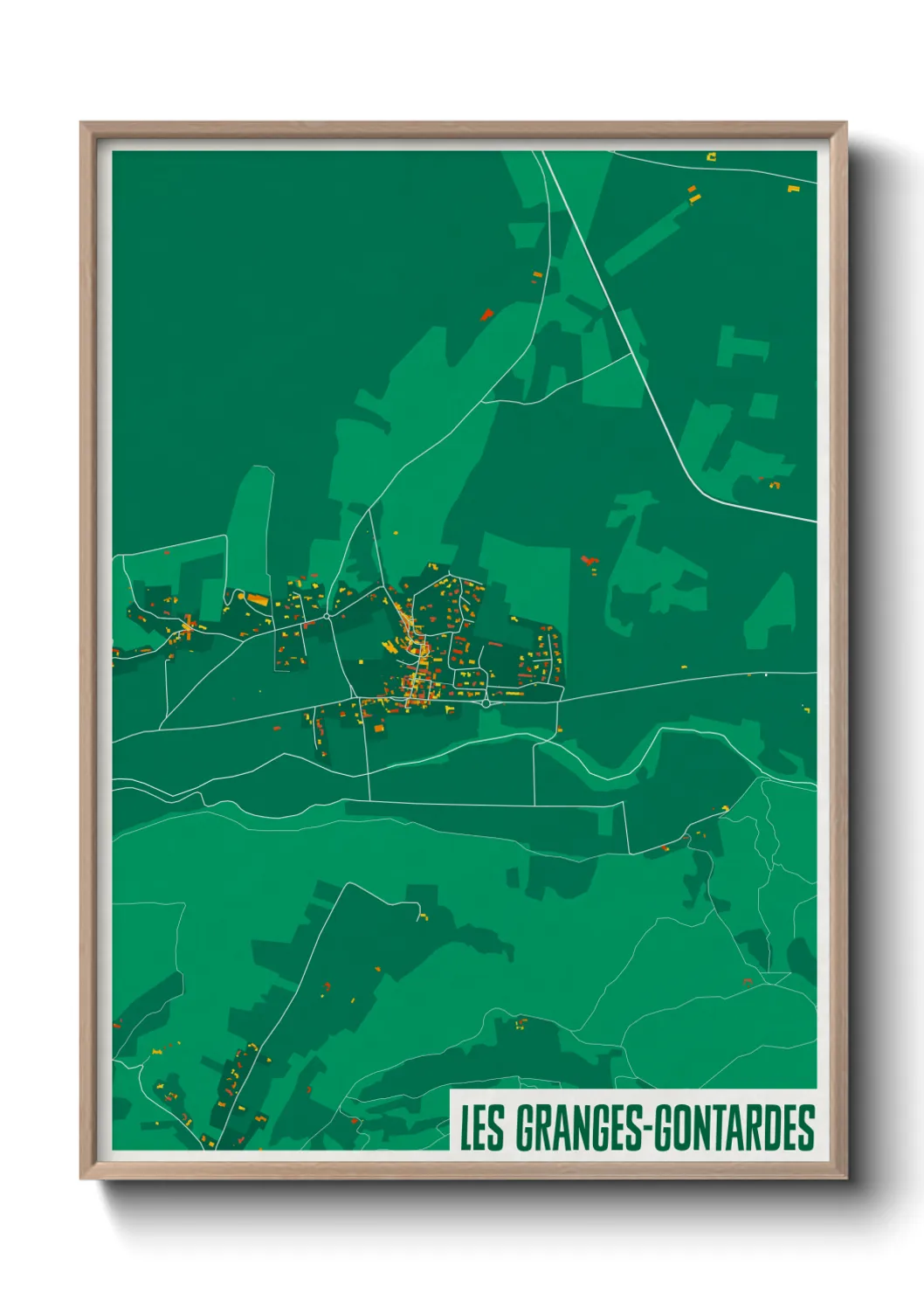 Un poster carteLes Granges-Gontardes