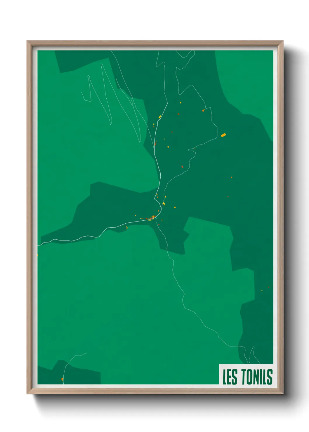 Une affiche de carte sur Les Tonils