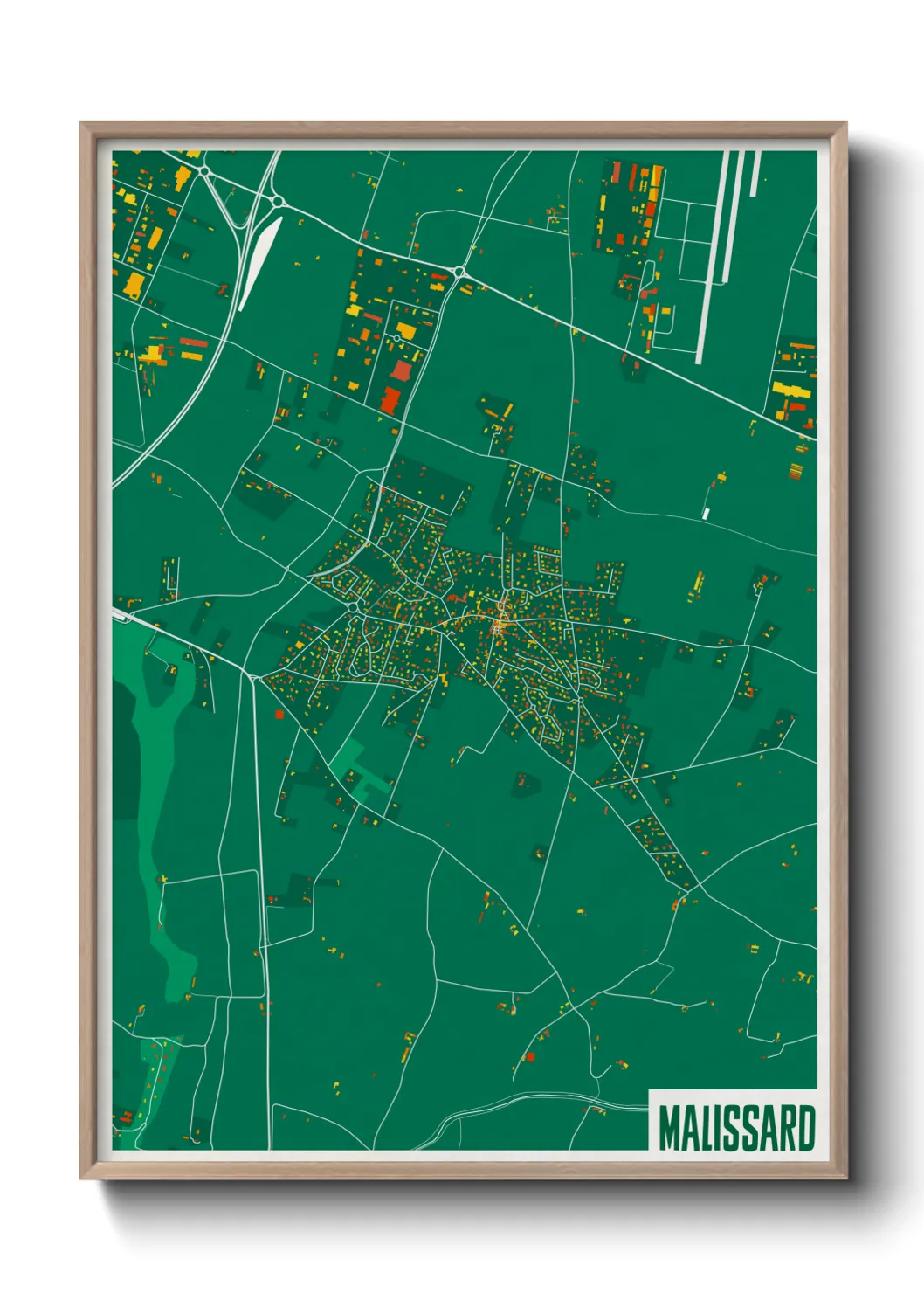 Une affiche de carte sur Malissard