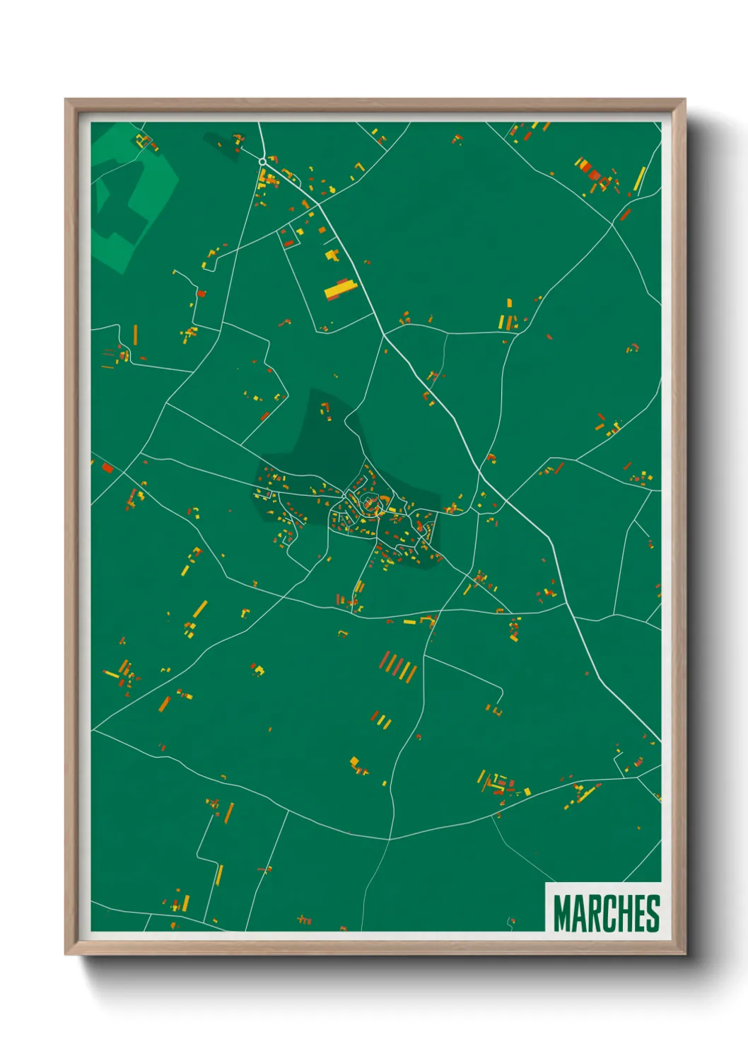 Une affiche de carte sur Marches