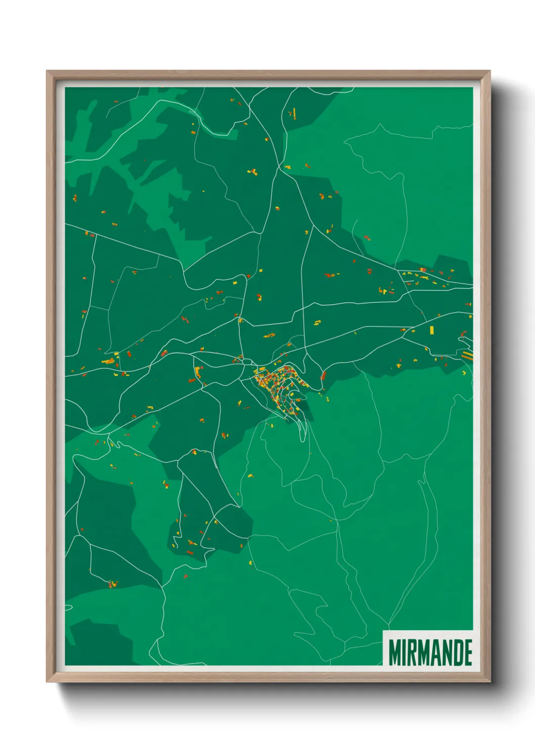 Une affiche de carte sur Mirmande