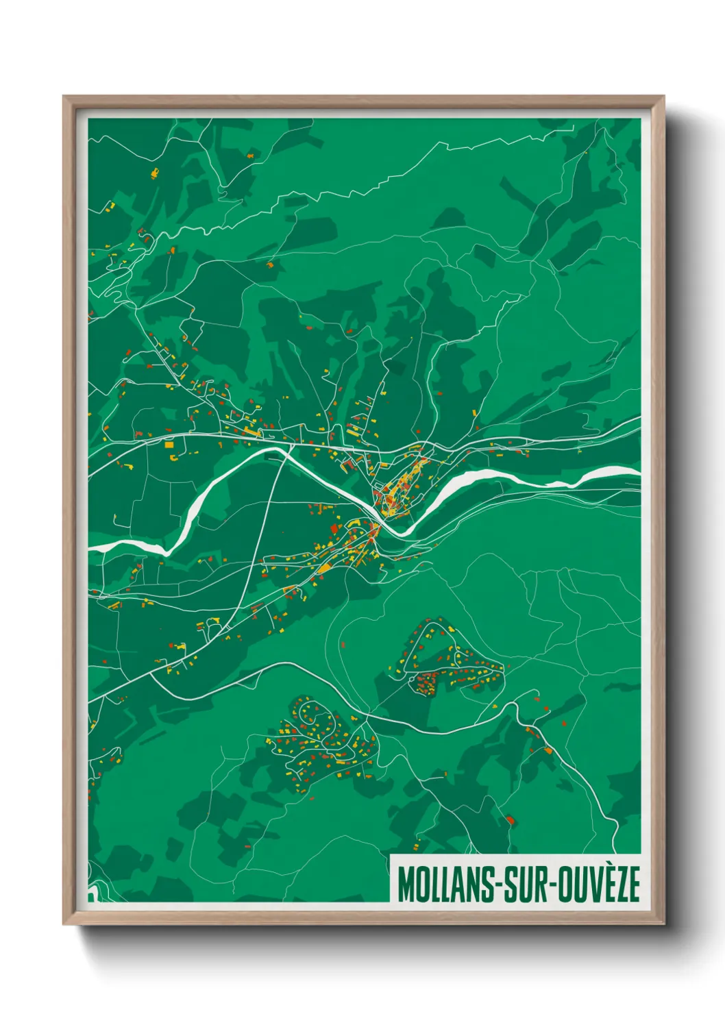 Une affiche de carte sur Mollans-sur-Ouvèze