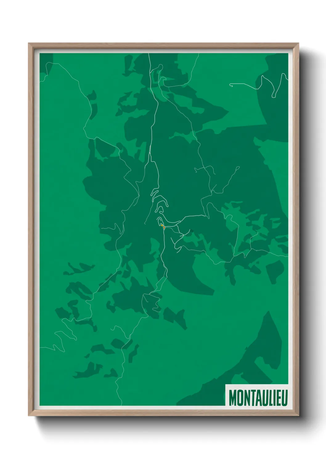 Une affiche de carte sur Montaulieu