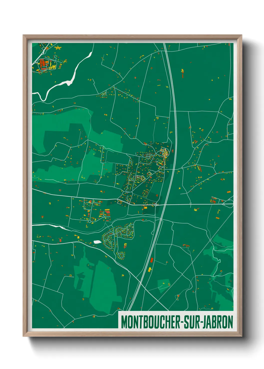 Une affiche de carte sur Montboucher-sur-Jabron