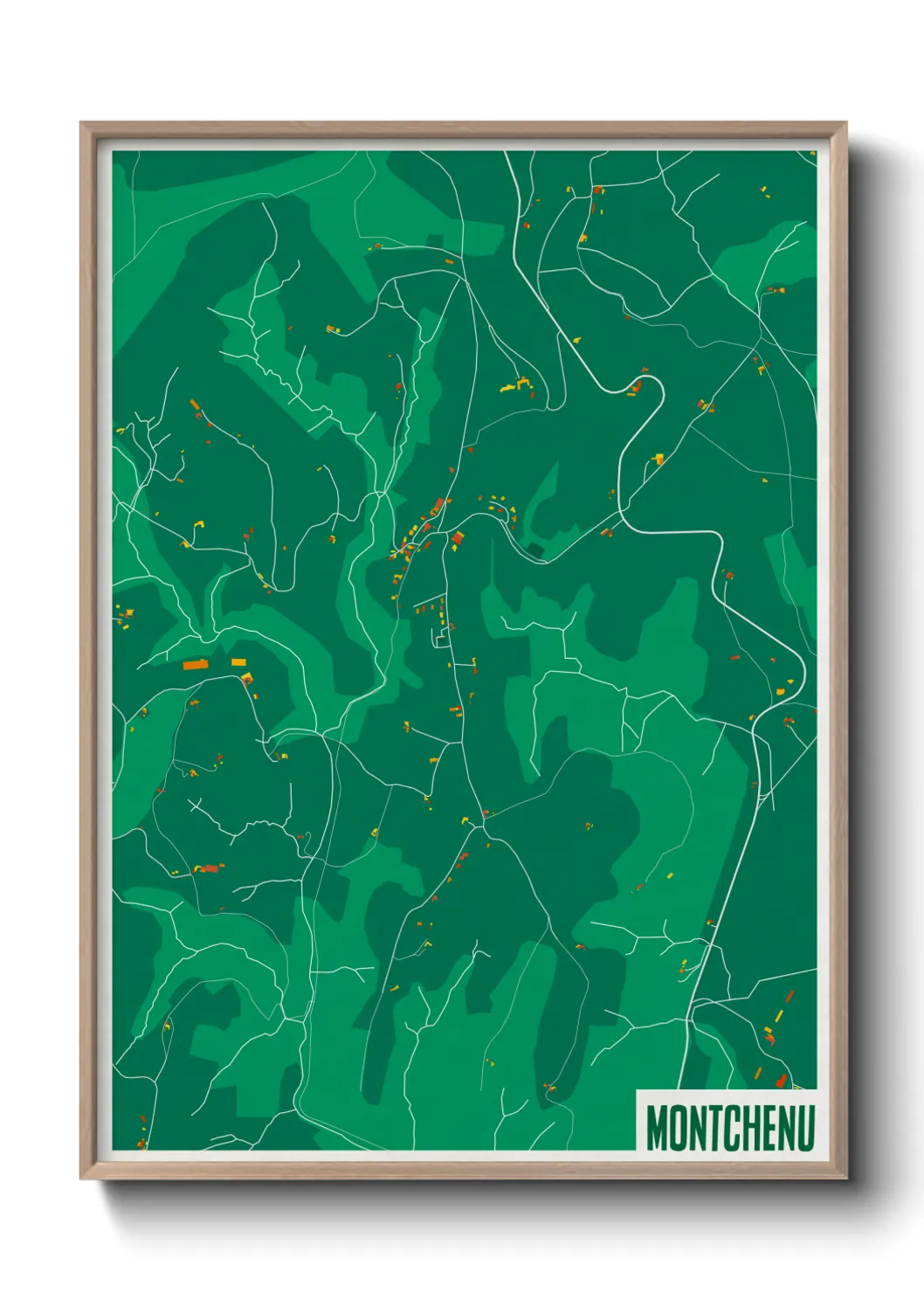 Une affiche de carte sur Montchenu