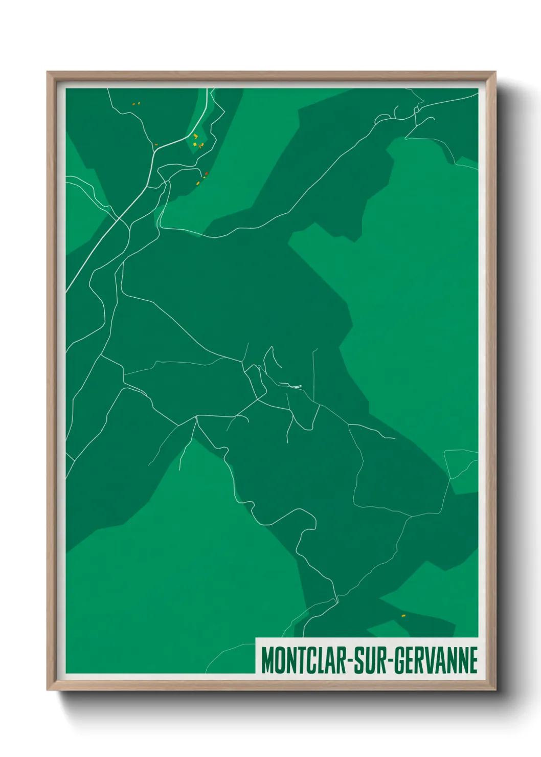 Une affiche de carte sur Montclar-sur-Gervanne