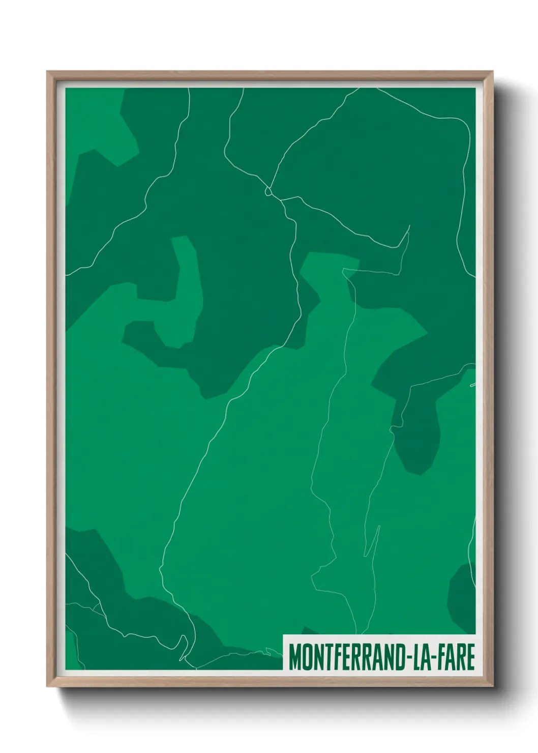 Une affiche de carte sur Montferrand-la-Fare