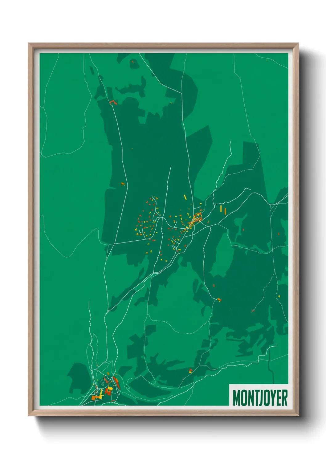 Une affiche de carte sur Montjoyer