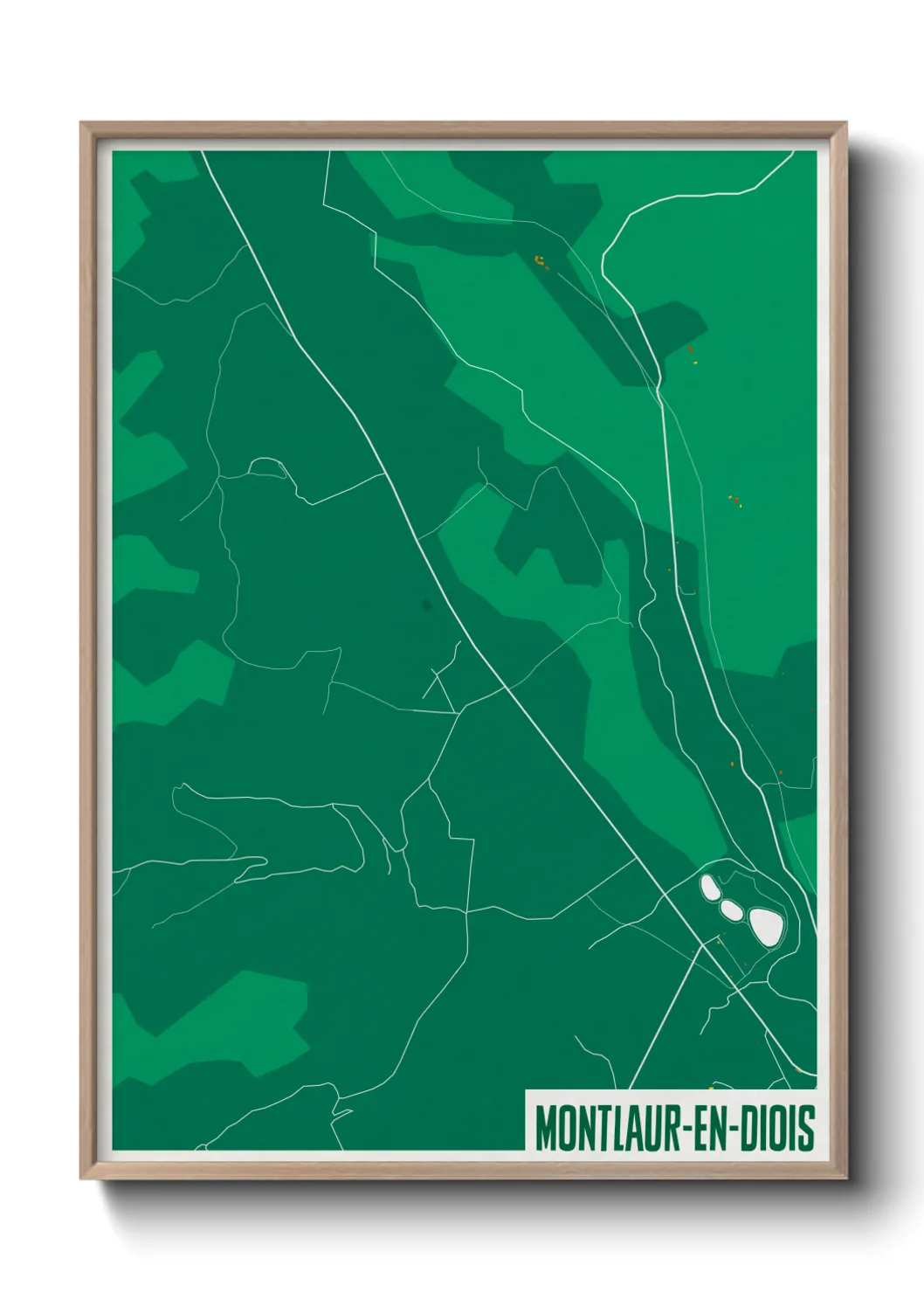 Une affiche de carte sur Montlaur-en-Diois